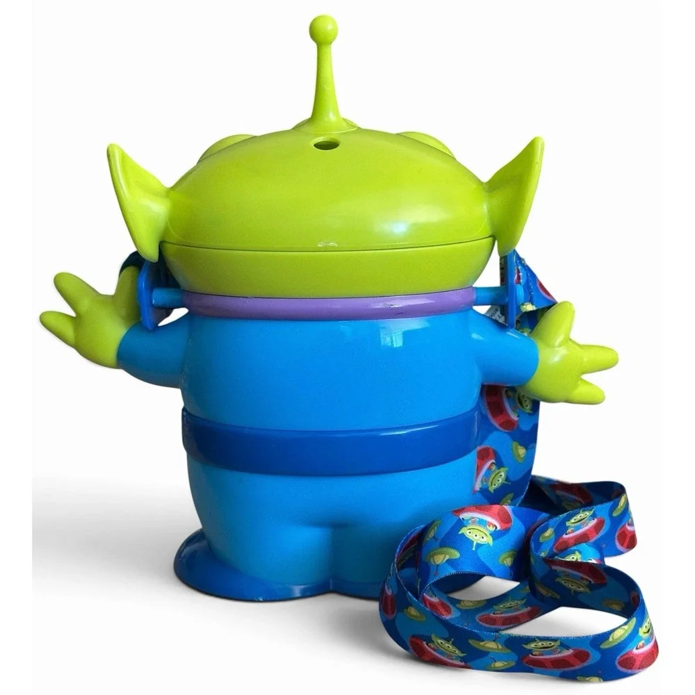 Disney Parks Pixar Toy Story 4 Little Green Men Alien Sipper Cup w/Lanyard